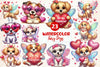 Valentine Fairy Dogs Clipart Bundle