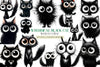 Whimsical Black Cat Clipart Bundle 2