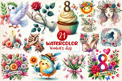 Women's Day Clipart Bundle - CraftNest - Digital Crafting and Art
