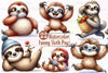 Funny Sloth Clipart Bundle