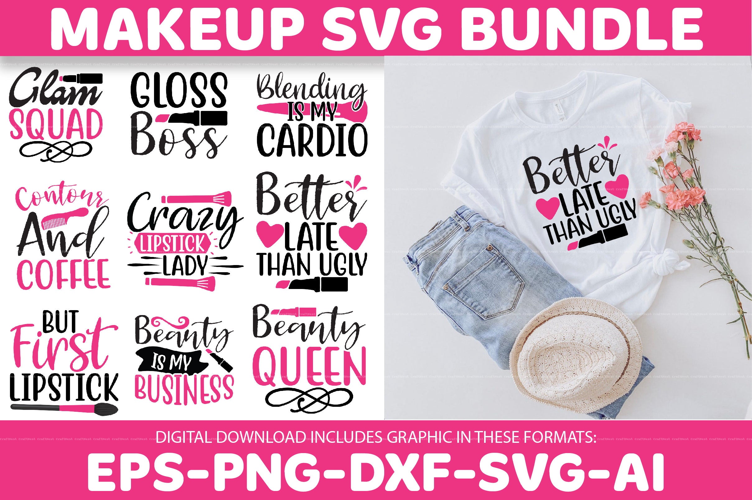 Makeup Design SVG Bundle 3