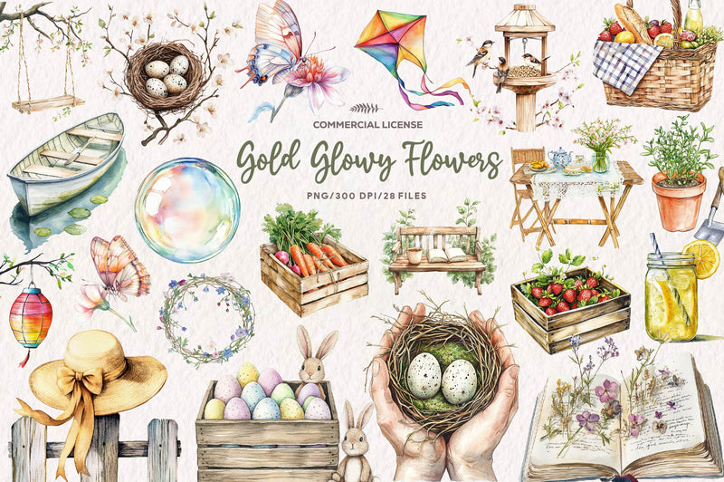 Springtime Activities Clipart Bundle - CraftNest - Digital Crafting and Art