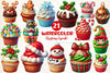 Christmas Cupcake Clipart Bundle
