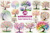 Pastel Spring Trees Clipart Bundle 5