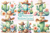 Pastel Western Cactus Clipart Bundle