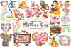 Hand Painted Mothers Day Clipart Bundle
