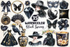 Glitter Luxury Black Spring Clipart Bundle 5