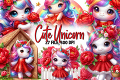 Baby Unicorn Unicorn Clipart Bundle - CraftNest - Digital Crafting and Art