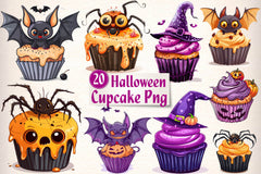 Halloween Cupcake Clipart Bundle 1 - CraftNest - Digital Crafting and Art