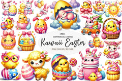 Kawaii Easter Day Clipart Bundle - CraftNest - Digital Crafting and Art