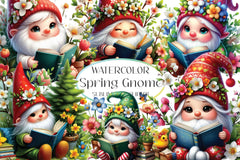 Spring Gnomes Clipart Bundle - CraftNest - Digital Crafting and Art