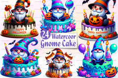 Halloween Gnome Cake Clipart Bundle - CraftNest - Digital Crafting and Art