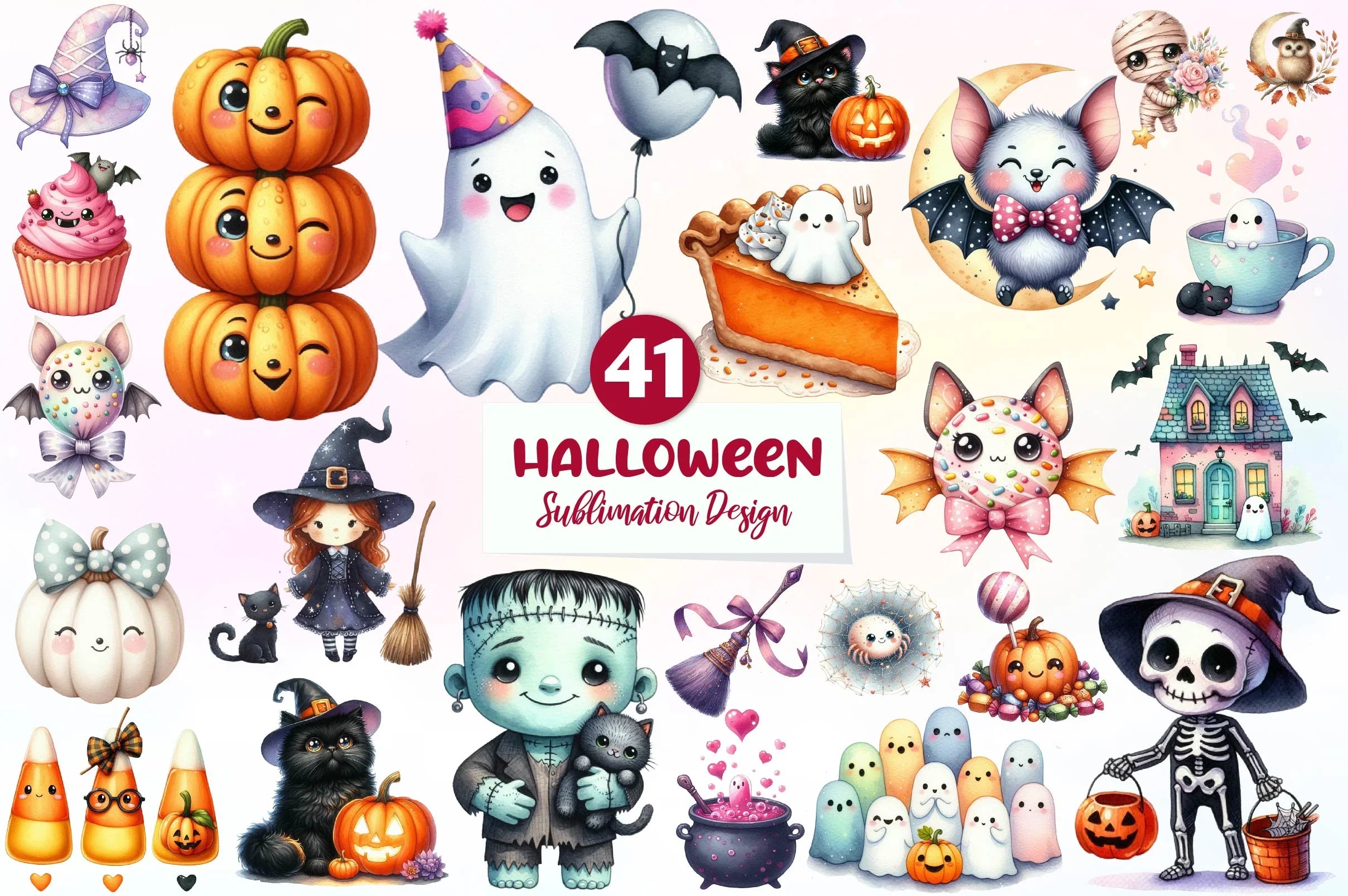 Cute Halloween Clipart Bundle - CraftNest - Digital Crafting and Art