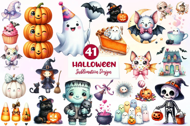 Cute Halloween Clipart Bundle - CraftNest - Digital Crafting and Art