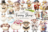 Quirky Funny Sheep Clipart Bundle