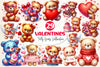 Valentines Day Teddy Bears Clipart Bundle 2