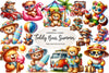 Teddy Bear Summer Trip Clipart Bundle
