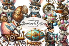 Steampunk Easter Clipart Bundle - CraftNest - Digital Crafting and Art