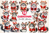 Christmas Chinchilla Clipart Bundle
