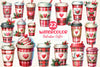 Valentine Festive Coffee Clipart Bundle