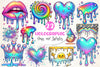 Holographic Drips And Splashes Clipart Bundle 2