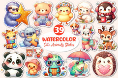 Cute Animals Clipart Bundle 7 - CraftNest - Digital Crafting and Art