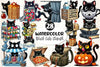Cute Black Cat Peeking Clipart Bundle 4