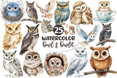 Owl Owlet Clipart Bundle 2 - CraftNest - Digital Crafting and Art