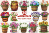 Floral Barrel Clipart Bundle 2