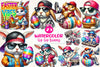 Hip Hop Bunny Easter Day Clipart Bundle