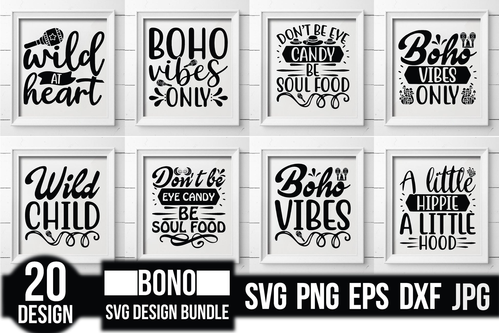 Boho SVG Bundle 3 - CraftNest - Digital Crafting and Art