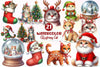 Christmas Cat Clipart Bundle 1