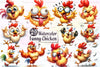 Cute Chicken Funny Chicken Clipart Bundle