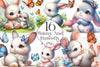 Bunny And Butterfly Clipart Bundle
