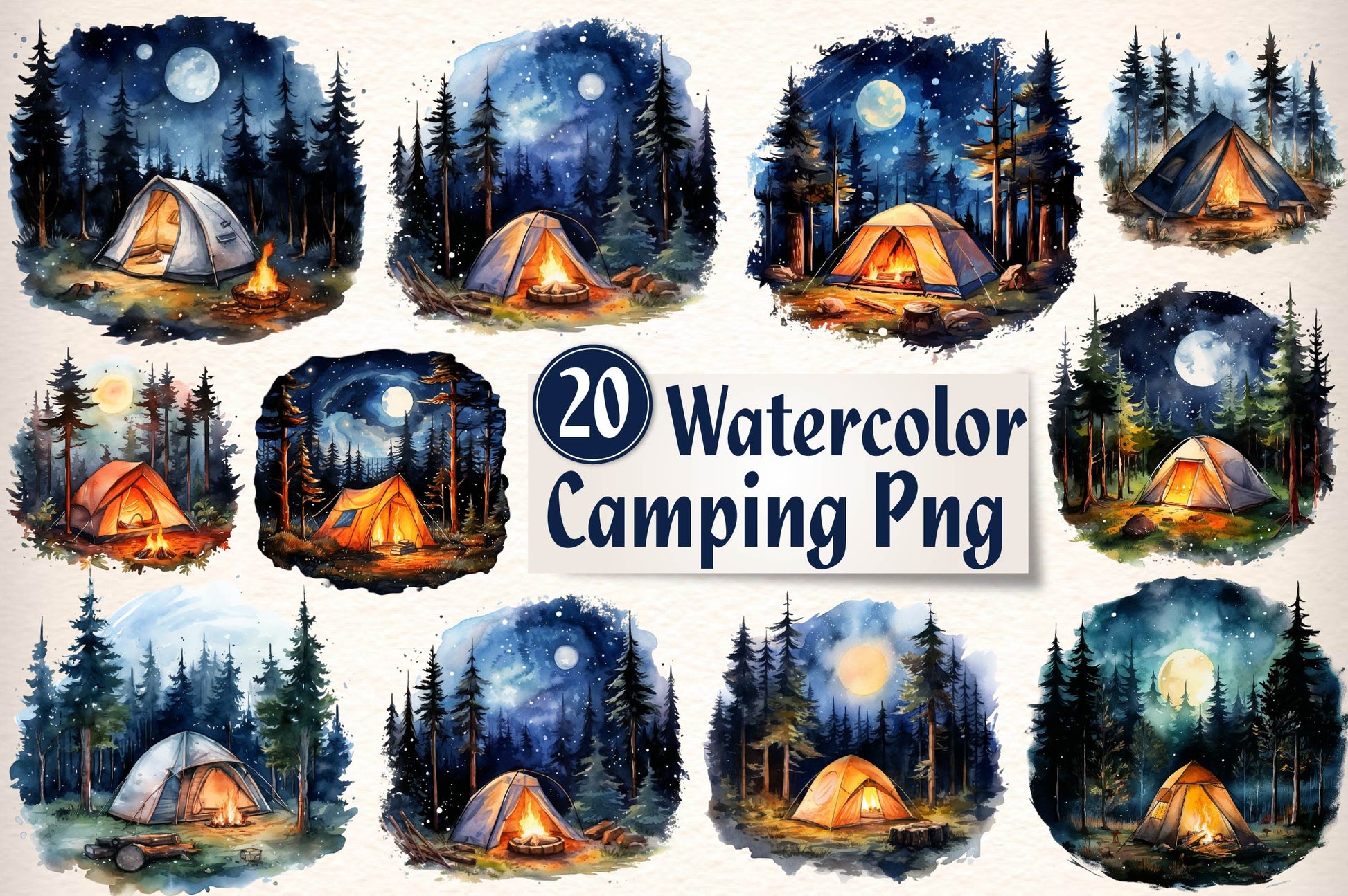 Camping Clipart Bundle 1 - CraftNest - Digital Crafting and Art