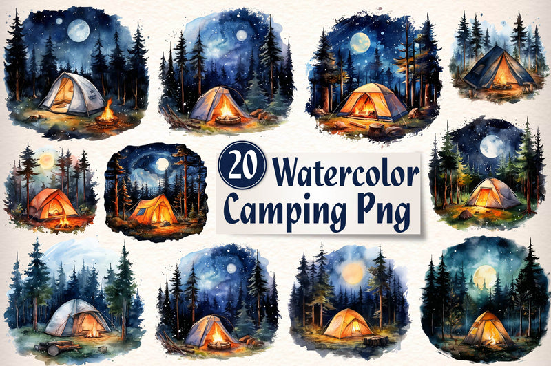 Camping Clipart Bundle 1 - CraftNest - Digital Crafting and Art