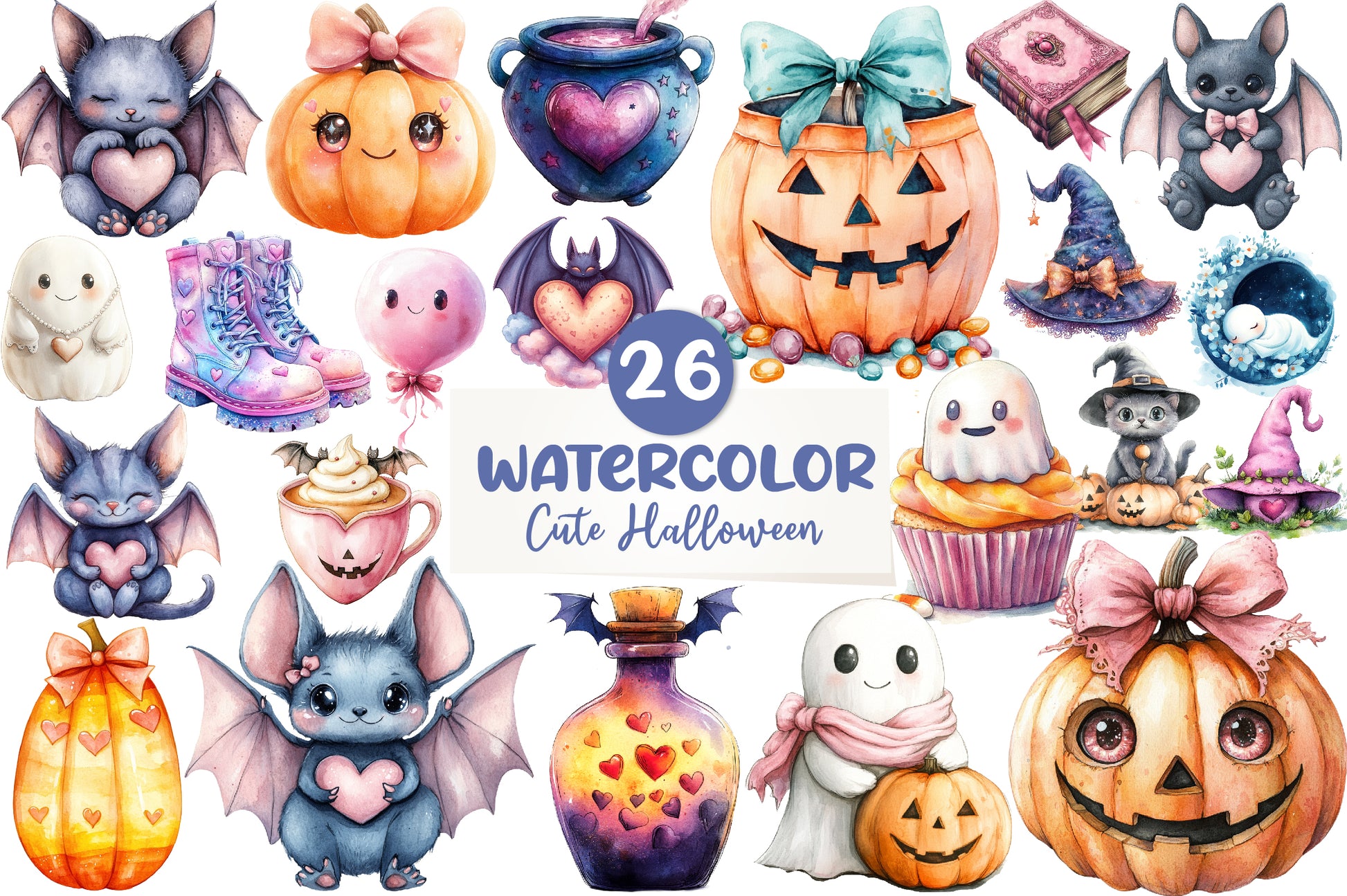 Cute Coquette Halloween Clipart Bundle - CraftNest - Digital Crafting and Art