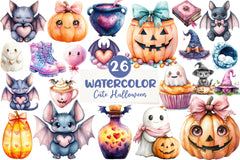 Cute Coquette Halloween Clipart Bundle - CraftNest - Digital Crafting and Art