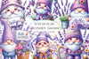 Lavender Gnomes Clipart Bundle