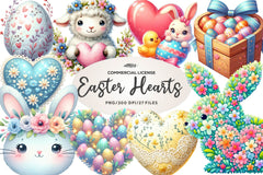 Easter Hearts Clipart Bundle - CraftNest - Digital Crafting and Art