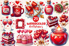 Red Valentines Day Prep Clipart Bundle - CraftNest - Digital Crafting and Art