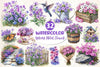 Spring Creeping Phlox Flower Clipart Bundle