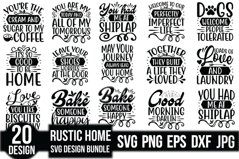 Rustic Home SVG Bundle - CraftNest - Digital Crafting and Art