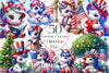 Patriotic Cute Unicorn Clipart Bundle