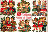Vintage Christmas Kids Clipart Bundle