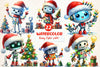 Funny Festive Robot Clipart Bundle