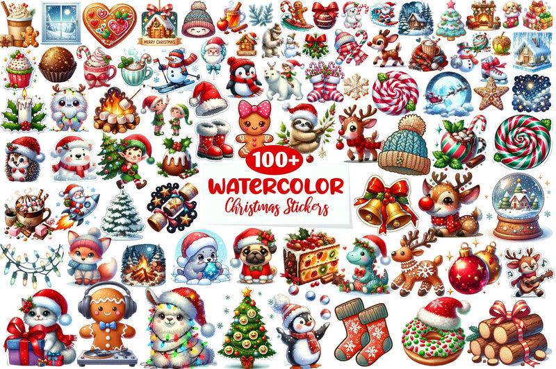 100 Christmas Stickers - CraftNest - Digital Crafting and Art