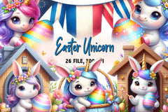 Cute Unicorn Clipart Bundle 4 - CraftNest - Digital Crafting and Art