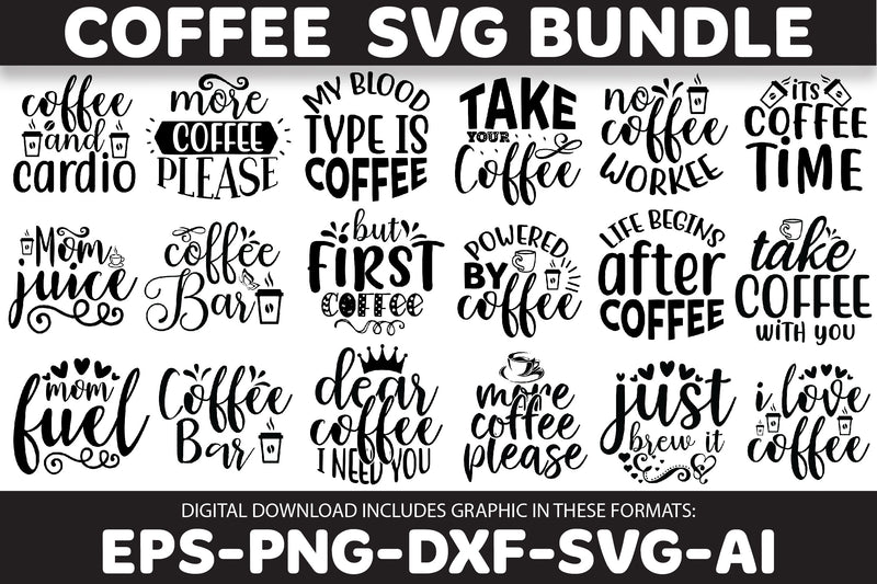 Coffee SVG Design SVG Bundle - CraftNest - Digital Crafting and Art