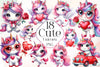 Cute Unicorn Clipart Bundle 3